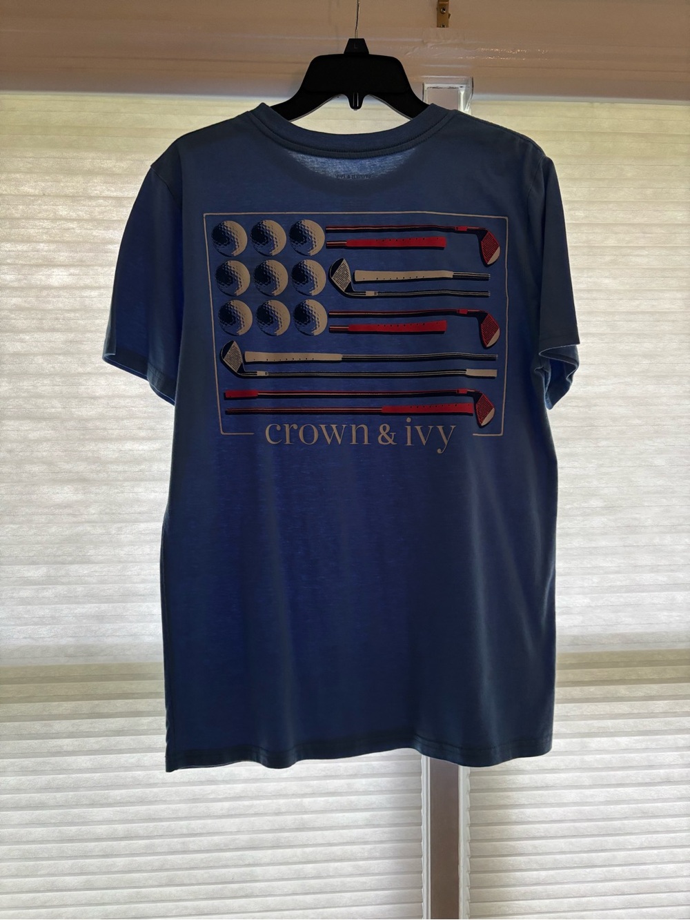 crown & ivy Blue Short-Sleeve Golf Flag Graphic Tee